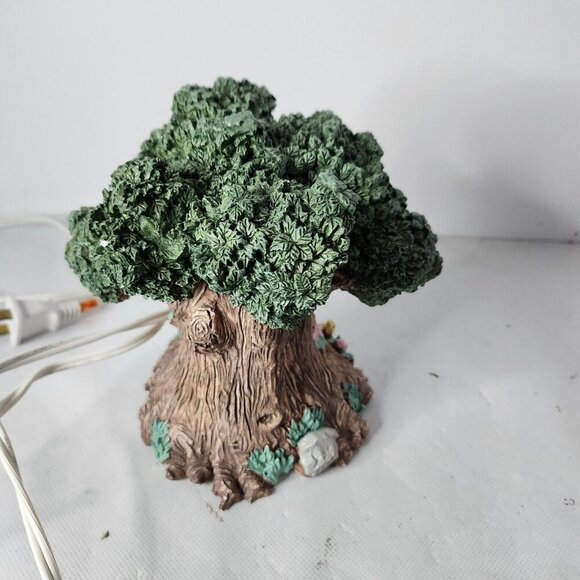 Vintage 90s Lighted Tree House Happy Easter Figurine Spring Decor Display - Picture 5 of 8